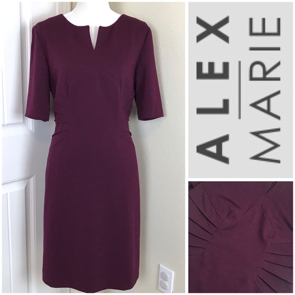 Alex Marie Dresses & Skirts - Alex Marie Sheath Burgundy Dress Sz 12